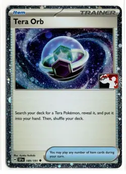 Play! Pokemon Prize Pack Series 7 Surging Sparks Cosmo Holo 189/191 Tera Orb - Image 1