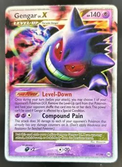 2009 Pokemon Platinum Arceus Gengar LV.X #97/99 - Image 1