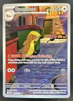 2025 Pokemon Mega Evolution Gumshoos Illustration Rare #153/132 - Image 1