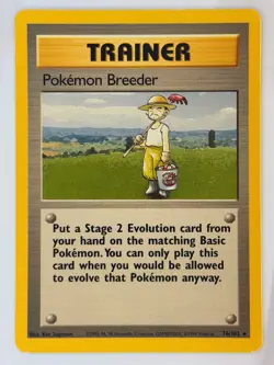 Pokemon Breeder Base Set 076/102 LP - Image 1