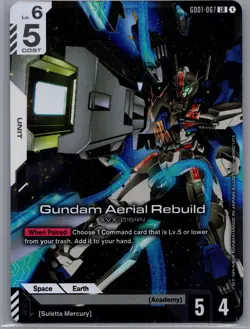 Gundam Aerial Rebuild Foil - GD01-067 NM - Gundam TCG Card Game - Image 1