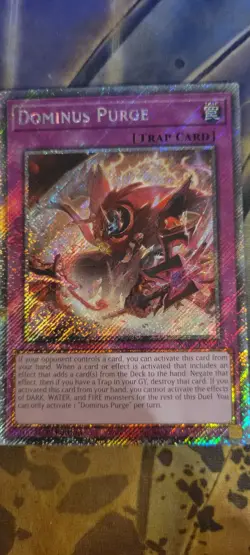 YUGIOH x1 RA05-EN150 DOMINUS PURGE - PLATINUM SECRET 1st EDITION - Image 1