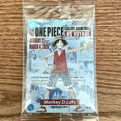 One Piece Rutgers Monkey D. Luffy US Voyage College Basketball Promo Card P-055 - Image 1