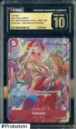 2025 One Piece PC Best Selection Vol.4 #EB01-007 Yamato Parallel CGC 10 PRISTINE - Image 1