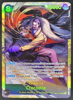 2026 One Piece Azure Sea's Seven Crocodile Secret Rare #OP14-120 MS2 - Image 1