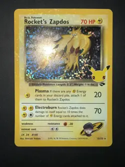 Rocket's Zapdos 15/132 Celebrations: Classic Collection Holo - Image 1