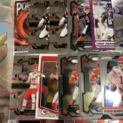 35 Card NFL QB Lot. Brady, Mahomes, Burrow, Allen, Jackson. Optic, Prizm, Select - Image 5