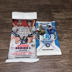 2026 Topps Series 1 Baseball 36 Card Fat Pack &2021 Bowman Chrome 5 Card Pack- - Image 2