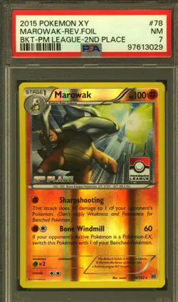 Pokemon Pokemon League 2nd Place Promo Marowak PSA 7 - Image 1