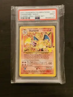 2021 Pokemon Celebrations #4/102 Charizard-Holo Classic Coll-Base Set PSA 9 - Image 1