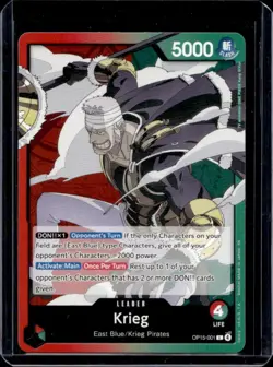 2026 One Piece Adventure on Kami's Island Krieg Leader #OP15-001 - Image 1