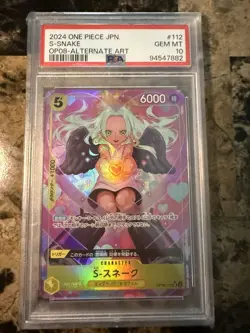 One Piece S-Snake OP08-112 JP Foil Alt Art PSA 10 Graded - Image 1
