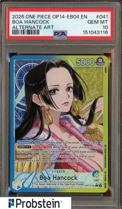 2026 One Piece OP14-EB04 EN #041 Boa Hancock PSA 10 GEM MINT - Image 1