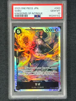 2023 One Piece TCG Japanese Kingdoms Of Intrigue OP04-083 SR Sabo PSA 10 #2 - Image 1