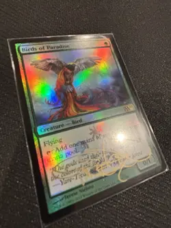 MTG Birds of Paradise M11 Promo Foil Card- SIGNED/AUTO- NM- MTG - Image 2
