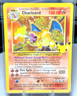 Pokemon TCG Charizard Celebrations Holo Rare Card 4/102 Mint - NM - Image 1