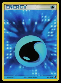 Pokemon Card - Water Energy Power Keepers 105/108 Holo Rare - Image 1
