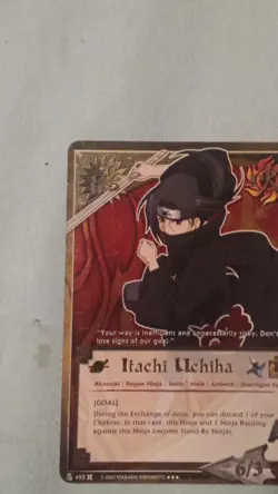 Naruto CCG Itachi Uchiha Ninja Holo Rare Card 453 Bandai English 2002 - Image 2