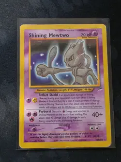 Pokemon TCG Shining Mewtwo Neo Destiny Holo Card 109/105 Unlimited Shiny Rare - Image 1