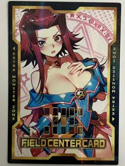 Dark Magician Girl (Akiza Aki ) Yugioh Field Center Foil Card Holo Anime Waifu - Image 1