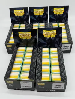 Lot of 50 Dragon Shield Matte Emerald Card Sleeves 100ct Pack Standard Size - Image 1