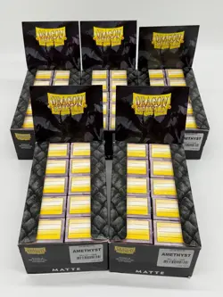 Lot of 50 Dragon Shield Matte Amethyst Card Sleeves 100ct Pack Standard Size - Image 1
