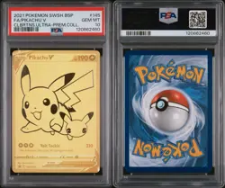 2021 Pokemon Celebrations Ultra Premium Collection Gold Pikachu V 145 PSA 10 - Image 5