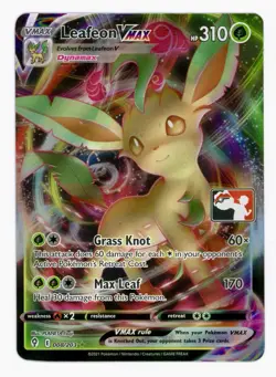 Pokemon Leafeon VMAX PRIZE PACK Series 1 Evolving Skies, Card 008/203 🔥Stamped - Image 1