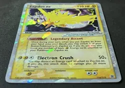 Pokemon Zapdos ex 116/112 EX FireRed & LeafGreen Secret Rare Holo Card (LP/MP) - Image 3