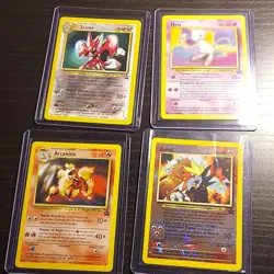 Pokemon TCG Neo Discovery WOTC 4-Card Lot Scizor Mew Arcanine Entei - Image 1