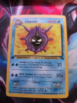 Pokemon TCG Cloyster Fossil 1st Edition Uncommon Card 32/62 - Image 1