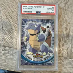 1999 TOPPS POKEMON TV BLASTOISE #9 FOIL CARD PSA 10 GEM MINT RARE - LOW POP, 30! - Image 1