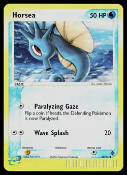 Pokemon Card - Horsea Dragon 58/97 Reverse Holo Common - Image 1