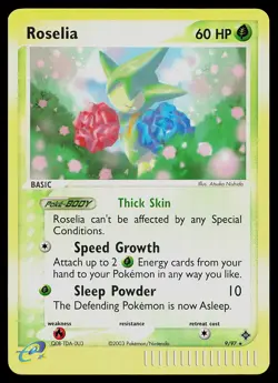 Pokemon Card - Roselia Dragon 9/97 Holo Reverse Holo Rare - Image 1
