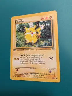 Pokemon Card 1999 Jungle 1st Edition Common Pikachu 60/64 MP - Image 2