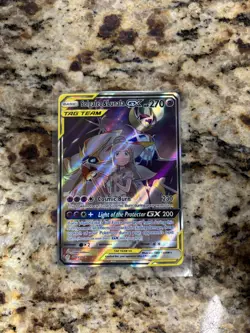Pokemon TCG Solgaleo & Lunala GX Full Art Holo Card 216/236 Cosmic Eclipse - Image 1