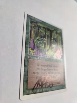 Signed Wild Growth Revised Edition Artist Mark Poole 1994 MTG Vintage Green - Image 2