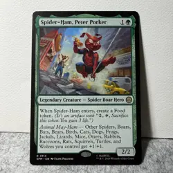 SPIDER-HAM, PETER PORKER MARVEL'S SPIDER-MAN MTG 114 RARE LP - Image 1