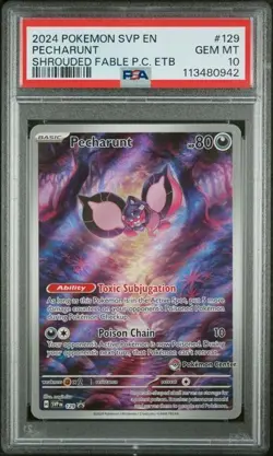 Pecharunt - (Pokemon Center Exclusive) Sv: Scarlet & Violet Promo Cards PSA 10 - Image 1