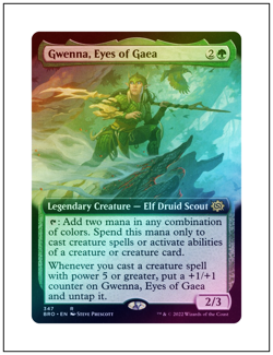 1x Gwenna, Eyes of Gaea, Extended Art Foil, Magic the Gathering MTG NM - Image 1