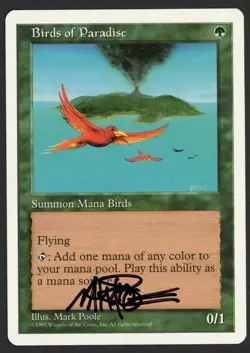 ***Birds of Paradise Signed** MTG 5th Edition Magic Mark Poole Kid Icarus - Image 1