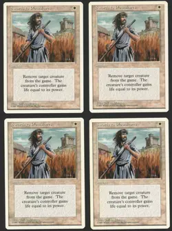 ***4x Swords to Plowshares** MTG 4th Edition Magic Kid Icarus - Image 1