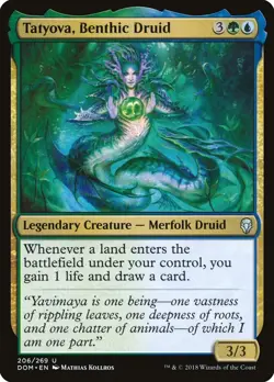 Tatyova, Benthic Druid 206/269 Non Foil Uncommon Dominaria United MTG Near Mint - Image 1