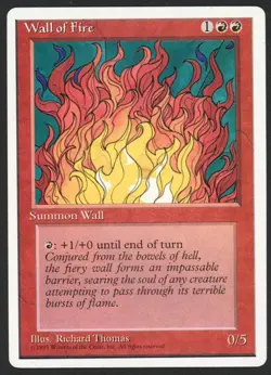 ***Wall of Fire** MTG Alternate 4th Edition Magic Kid Icarus - Image 1