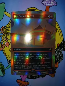 Fire Nation Turret (Borderless) FOIL Avatar: The Last Airbender MTG Near Mint - Image 1
