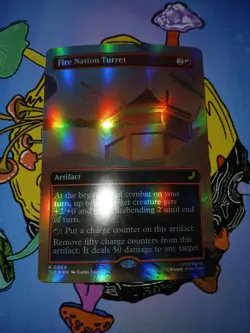 Fire Nation Turret (Borderless) FOIL Avatar: The Last Airbender MTG Near Mint - Image 4