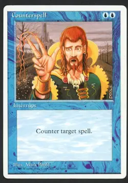 ***Counterspell (Moisture Damage)** MTG Alternate 4th Edition Magic Kid Icarus - Image 1