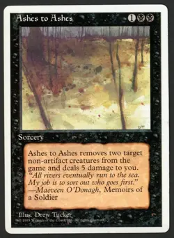 ***Ashes to Ashes (Edge Indent)** MTG Alternate 4th Edition Magic Kid Icarus - Image 1