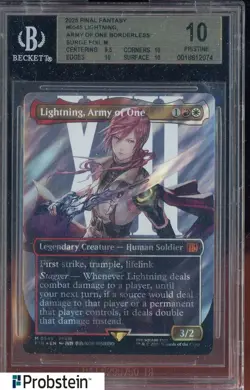 2025 Final Fantasy Borderless Surge Foil Lightning Army of One BGS 10 PRISTINE - Image 1