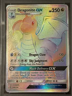 PSA 10 Dragonite GX 248/236 Pokemon Sun & Moon Unified Minds Rainbow Secret Rare - Image 2